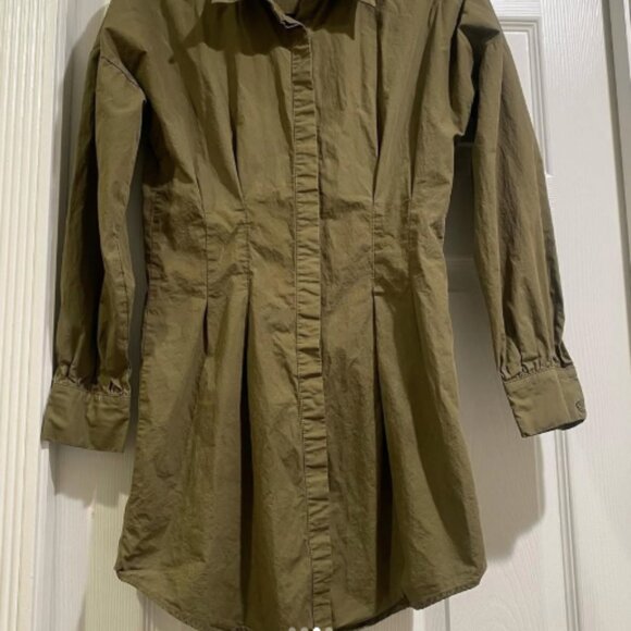 PLT Green button down dress. Size 2. - Picture 3 of 4